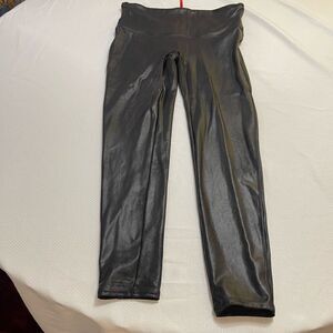 Spanx Black Faux Leather Leggings Plus Size 1X